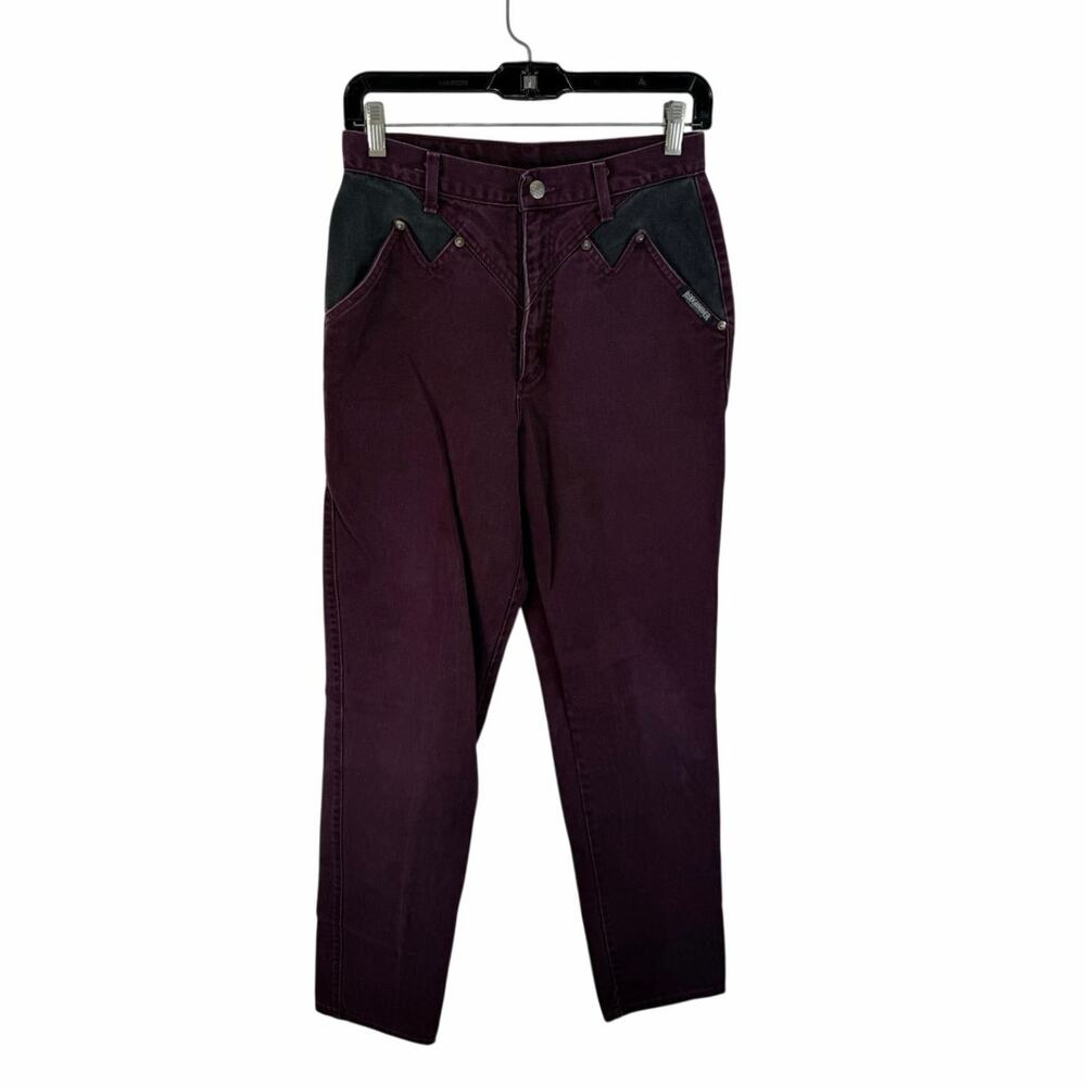 Vintage Roughriders by Circle T Western Jeans Purple Womens Size 9/10 Fits 26x34
